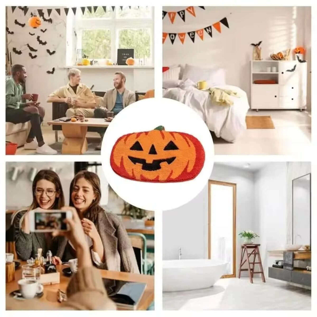 Halloween Pumpkin Bath Rug - Maldi